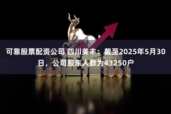 可靠股票配资公司 四川美丰：截至2025年5月30日，公司股东人数为43250户